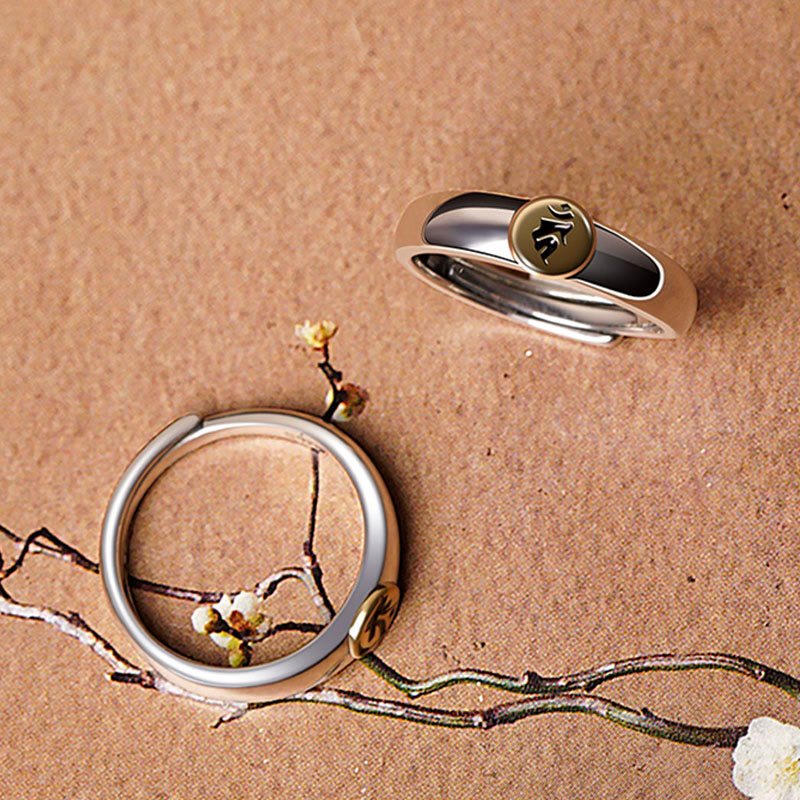 Buddha Stones Tibetan Om Mani Padme Hum Carved Chinese Zodiac Natal Buddha Peace Ring - Image 43