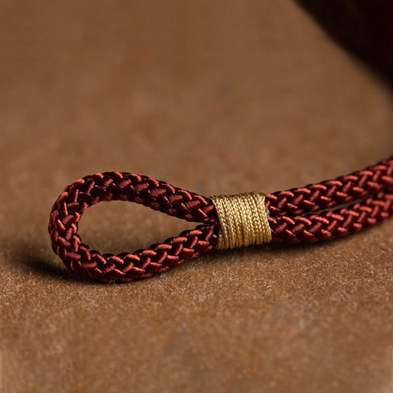 Buddha Stones 925 Sterling Silver Handmade Chinese Zodiac Natal Buddha Cyan Bodhi Seed Protection Braided Red String Bracelet - Image 5