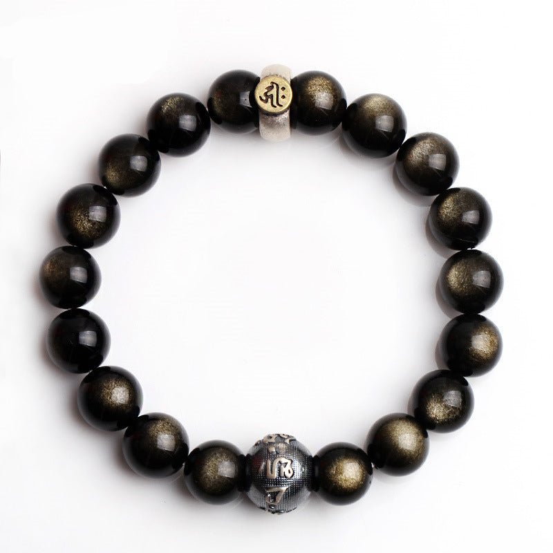 Buddha Stones Chinese Zodiac Natal Buddha Obsidian Purification Bracelet - Image 8