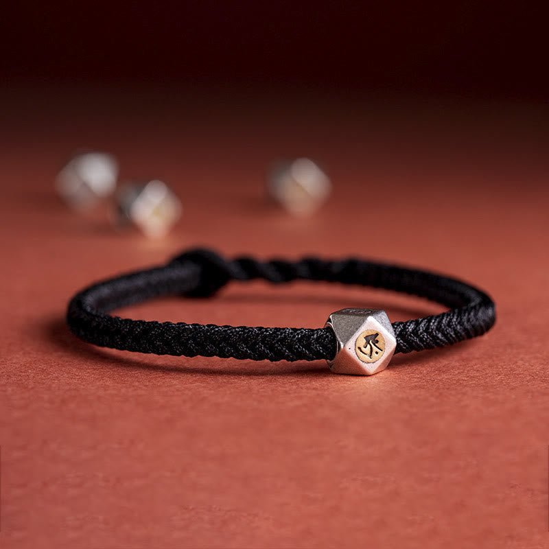 Buddha Stones 925 Sterling Silver Handmade Chinese Zodiac Natal Buddha Luck Protection Braided String Bracelet - Image 8