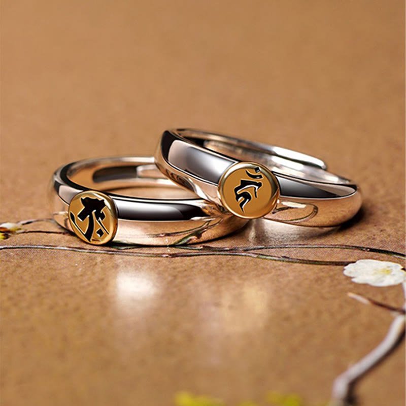 Buddha Stones Tibetan Om Mani Padme Hum Carved Chinese Zodiac Natal Buddha Peace Ring - Image 41