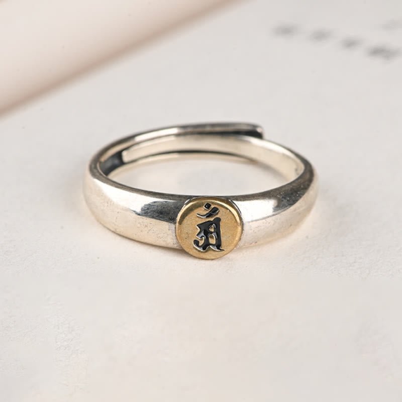 Buddha Stones Tibetan Om Mani Padme Hum Carved Chinese Zodiac Natal Buddha Peace Ring - Image 23